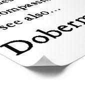 (犬)ドーベルマン・ピンシェルアートプリント ポスター (角)