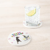 （犬）ドーベルマン・ピンシェルウィッシングハッピーニューイヤー2016 コースター (側面)