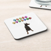 （犬）ドーベルマン・ピンシェルウィッシングハッピーニューイヤー2016 コースター (左側)