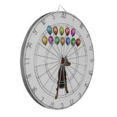 （犬）ドーベルマン・ピンシェルウィッシングハッピーニューイヤー2016 ダーツボード (正面左)