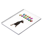 (犬)ドーベルマン・ピンシェルウィッシングハッピーニューイヤー2016 ノートブック (左側)