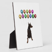 （犬）ドーベルマン・ピンシェルウィッシングハッピーニューイヤー2016 フォトプラーク (側面)