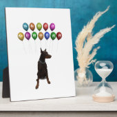 （犬）ドーベルマン・ピンシェルウィッシングハッピーニューイヤー2016 フォトプラーク (側面)