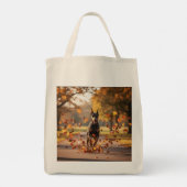 （犬）ドーベルマン・ピンシェルエレガントグロッサートバッグ トートバッグ (裏面)