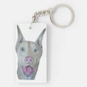 (犬)ドーベルマン・ピンシェルキーチェーンフォブ キーホルダー (裏面)