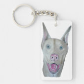 (犬)ドーベルマン・ピンシェルキーチェーンフォブ キーホルダー (正面)