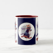 (犬)ドーベルマン・ピンシェルギフトマグカップ ツートーンマグカップ (中央)