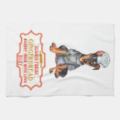 （犬）ドーベルマン・ピンシェルシェフベーキングジンガーパン キッチンタオル (横)