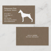 （犬）ドーベルマン・ピンシェルシルエット 名刺 (正面/裏面)