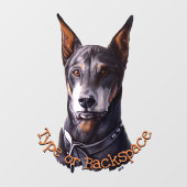 (犬)ドーベルマン・ピンシェルデカールドッグアートウィンドウクリング ウィンドウサイン (シート)