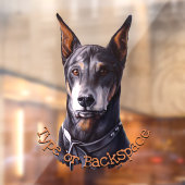 (犬)ドーベルマン・ピンシェルデカールドッグアートウィンドウクリング ウィンドウサイン (シート2)