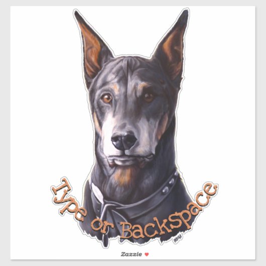 (犬)ドーベルマン・ピンシェルデカールドッグアートウィンドウステッカー シール (シート)