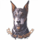 (犬)ドーベルマン・ピンシェルデカールドッグアートウィンドウステッカー シール (正面)