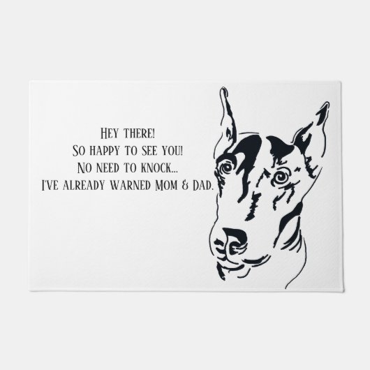 （犬）ドーベルマン・ピンシェルドアマット ドアマット (正面)