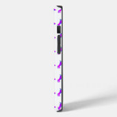 （犬）ドーベルマン・ピンシェルドッグピンクシルエットモノホワイト Case-Mate iPhoneケース (裏面 / 左)