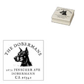 （犬）ドーベルマン・ピンシェルドッグファミリー名差出人住所 ラバースタンプ (押印)