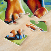 (犬)ドーベルマン・ピンシェルドッグポートレートアクリルアートプリント ジグソーパズル (側面)