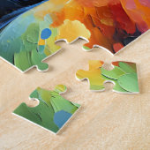 (犬)ドーベルマン・ピンシェルドッグポートレートアクリルアートプリント ジグソーパズル (側面)