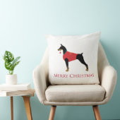 (犬)ドーベルマン・ピンシェルドッグメリークリスマスデザイン クッション (椅子)