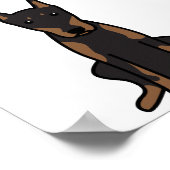 （犬）ドーベルマン・ピンシェルドッグ漫画 ポスター (角)