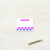 (犬)ドーベルマン・ピンシェルドッグ&ポーホットピンク&ブルー ポストイット (デスク上)