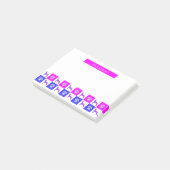 (犬)ドーベルマン・ピンシェルドッグ&ポーホットピンク&ブルー ポストイット (アングル)