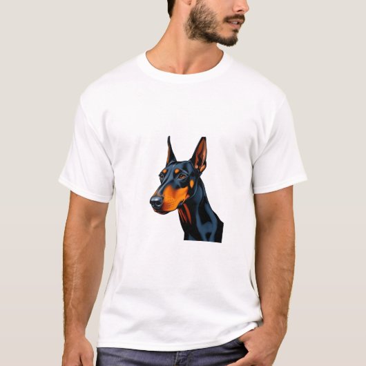 （犬）ドーベルマン・ピンシェルドッグTシャツ Tシャツ (正面)