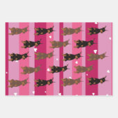 （犬）ドーベルマン・ピンシェルバレンタインデー ラッピングペーパーシート (正面)