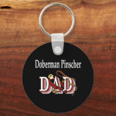 (犬)ドーベルマン・ピンシェルパパキーチェーン キーホルダー (正面)