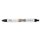 （犬）ドーベルマン・ピンシェルパパ 黒ボールペン (正面)