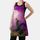 (犬)ドーベルマン・ピンシェルファンタジーパーソナライズされた月 エプロン (インサイチュ)
