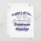 （犬）ドーベルマン・ピンシェルプロパティ ポストカード (正面/裏面)