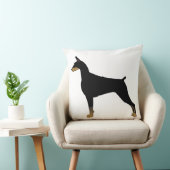（犬）ドーベルマン・ピンシェルベーシックドッグブリードイラストレーション クッション (椅子)