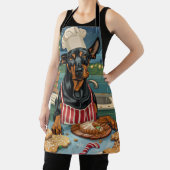 （犬）ドーベルマン・ピンシェルホリデーベーキングフェスティバルクリスマス エプロン (インサイチュ)