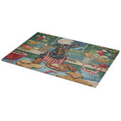 (犬)ドーベルマン・ピンシェルホリデーベーキングフェスティバルクリスマス カッティングボード (角)