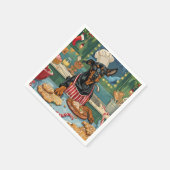 （犬）ドーベルマン・ピンシェルホリデーベーキングフェスティバルクリスマス スタンダードカクテルナプキン (角)