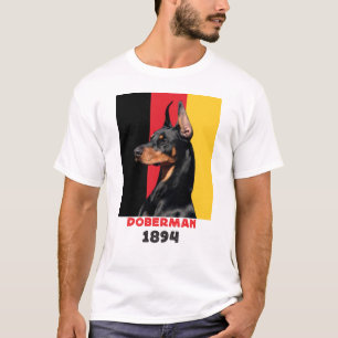 (犬)ドーベルマン・ピンシェルママパパ1894 Tシャツ