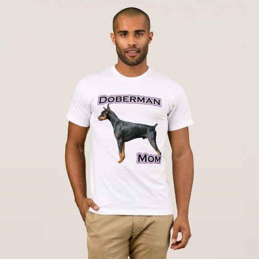 (犬)ドーベルマン・ピンシェルママ4 Tシャツ (正面フル)