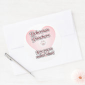 （犬）ドーベルマン・ピンシェルラブラブドバーマンラブドーベルマン（犬） ラウンドシール (封筒)