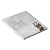 (犬)ドーベルマン・ピンシェル冬ポートレート ノートパッド (アングル)