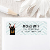 (犬)ドーベルマン・ピンシェル差出人住所ラベル ラベル (インサイチュ)