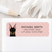 （犬）ドーベルマン・ピンシェル差出人住所ラベル ラベル (インサイチュ)