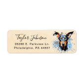 （犬）ドーベルマン・ピンシェル差出人住所ラベル ラベル (正面)