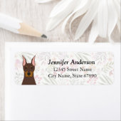 (犬)ドーベルマン・ピンシェル差出人住所ラベル ラベル (インサイチュ)