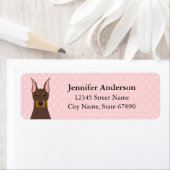 (犬)ドーベルマン・ピンシェル差出人住所ラベル ラベル (インサイチュ)