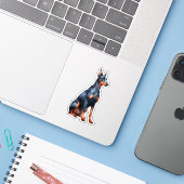 （犬）ドーベルマン・ピンシェル座 シール (ノートパソコンとiPhone)