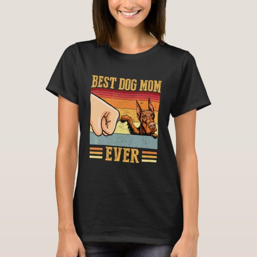 (犬)ドーベルマン・ピンシェル最高のママ犬ママEver 1 Tシャツ (正面)