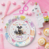 （犬）ドーベルマン・ピンシェル水彩紙プレート ペーパープレート (パーティー)