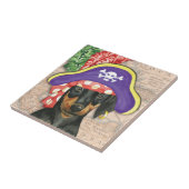 （犬）ドーベルマン・ピンシェル海賊 タイル (側面)