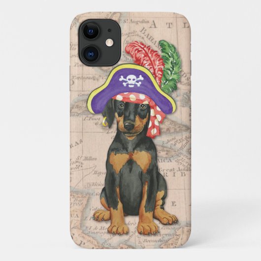 （犬）ドーベルマン・ピンシェル海賊 Case-Mate iPhoneケース (裏面)
